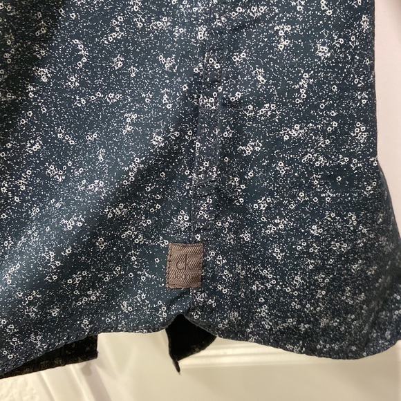 Calvin Klein - Navy Print Button Down Dress Shirt - Picture 6 of 8